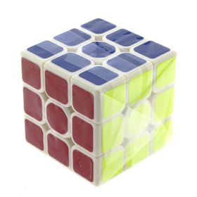 Mega 3X3X3-5,5 cm Beyaz Zemin Üzeri Renkli Zeka Küpü