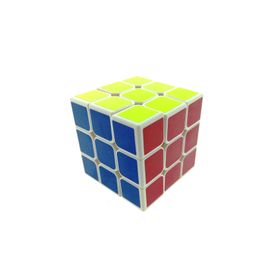 Mega 3x3x3-6,8 cm Beyaz Zemin üzeri Renkli Zeka Küpü