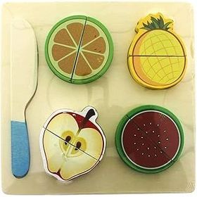 Mega Ahşap Kesilebilir Meyveler Elma Karpuz Ananas Mandalina