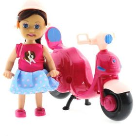 Mega Cute Doll Mini Bebek ve Mor Vespa