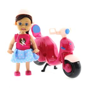 Mega Cute Doll Mini Bebek ve Mor Vespa
