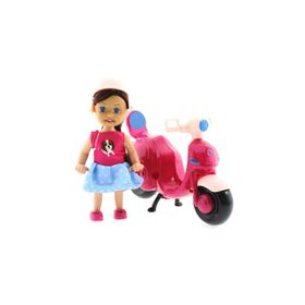 Mega Cute Doll Mini Bebek ve Mor Vespa
