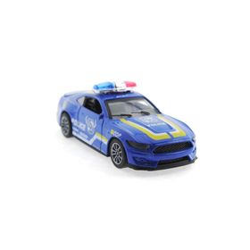 Mega Die Cast Çek Bırak Metal Mavi Polis Arabası