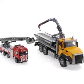 Mega Die Cast Çek Bırak Vinçli Kurtarıcı ve Merdivenli Itfaiye Aracı