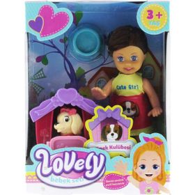 Mega Lovely Mini Bebek Evcil Hayvan ve Kulübesi Oyun Seti