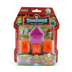 Mega P00972 Zomlings 4'lü Paket Seri 1 Mor Evli Figür