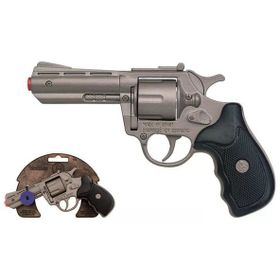 Mega Siyah Gonher Metal Revolver 8'li Kapsül Patlatan Gerçekçi Oyuncak Silah