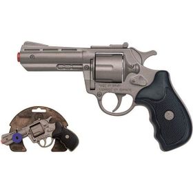 Mega Siyah Gonher Metal Revolver 8'li Kapsül Patlatan Gerçekçi Oyuncak Silah