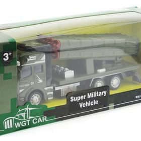 Mega Sürtmeli Die Cast Metal Roketatar Rampalı Askeri Kamyon