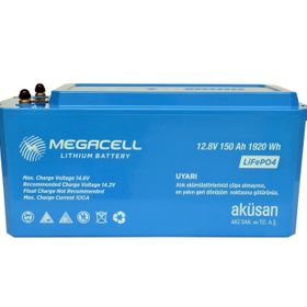 Megacell Lifepo4 12 V 150 A ABS Kasa Akü