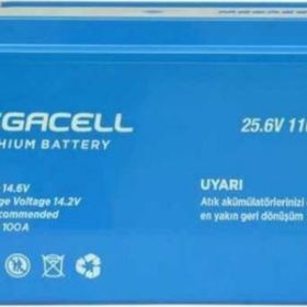 Megacell Lifepo4 Lityum Demir Fosfat ABS 25.6 V 110 Ah Akü