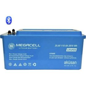 Megacell Lifepo4 Lityum Demir Fosfat ABS 25.6 V 110 Ah Akü
