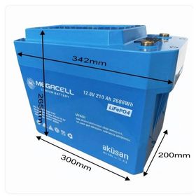 Megacell Lifepo4 Prizmatik Lityum Demir Fosfat Bluetooth 12.8 V 210 Ah Akü