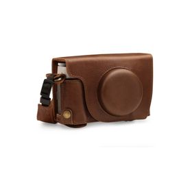 Megagear Kahverengi Fujifilm X100V Uyumlu Gerçek Deri Fotoğraf Makinesi Kılıfı