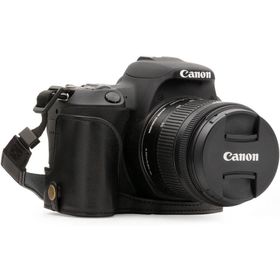 Megagear MG1306 Canon Eos Eos 200D Deri Siyah Kamera Kılıfı