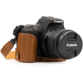 Megagear MG1308 Canon Eos Eos 200D Deri Açık Kahverengi Kamera Kılıfı