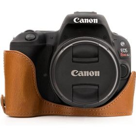 Megagear MG1308 Canon Eos Eos 200D Deri Açık Kahverengi Kamera Kılıfı