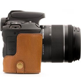 Megagear MG1308 Canon Eos Eos 200D Deri Açık Kahverengi Kamera Kılıfı