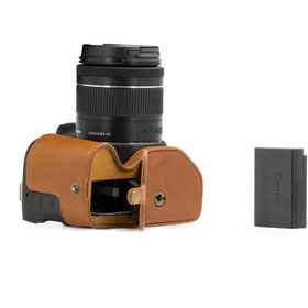 Megagear MG1308 Canon Eos Eos 200D Deri Açık Kahverengi Kamera Kılıfı