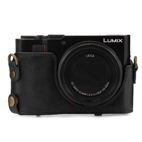 Megagear MG1435 Panasonic Lumix DC-ZS200 Hakiki Deri Kamera Çantası