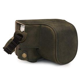 MegaGear MG1698 Leica D-Lux 7 Deri Koyu Kahve Kamera Çantası