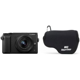 Megagear MG734 Panasonic Lumix DMC-GX85 Neopren Siyah Kamera Kılıfı