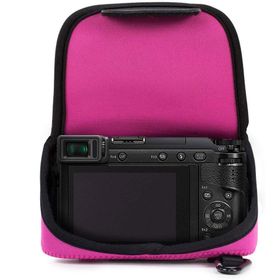Megagear MG742 Panasonic Lumix DMC-GX85 Neopren Pembe Kamera Kılıfı