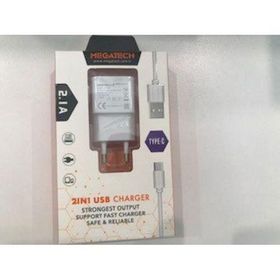 Megatech 2.1a 2ın1 Typc-e Ev Şarj Type-c Kablo