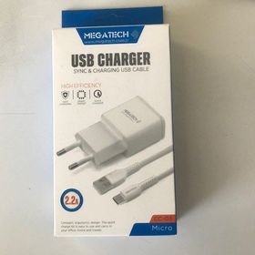 Megatech CC-03 2.2A Micro Usb Kablo Ev Şarj Adaptörü