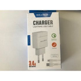 Megatech CC-03 3.4A Lightning Usb Kablo Ev Şarj Adaptörü Hızlı Şarj
