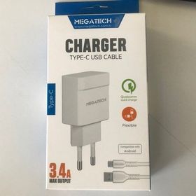 Megatech CC-03 3.4A Type-C Usb Kablo Ev Şarj Adaptör Hızlı Şarj