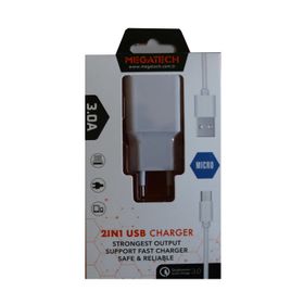 Megatech CC01 CC22-M3 2 İn 1 5V-3.0 Micro Kablo Hızlı Şarj Aleti