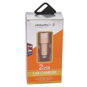 Megatech ŞRJAK014 Dual Usb Çelik Uyumlu Araç Şarj Adaptörü