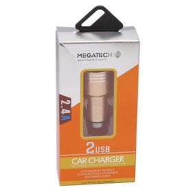 Megatech ŞRJAK014 Dual Usb Çelik Uyumlu Araç Şarj Adaptörü