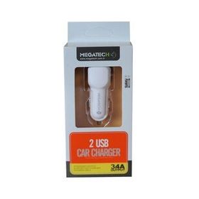 Megatech T05 2Usb 3.4A Beyaz Araç Çakmaklık Şarj Cihazı