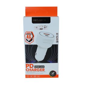 Megatech T05-M40 Beyaz 40W PD-USB Araç Çakmaklık Şarj Başlığı Hızlı Şarj