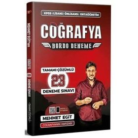 Mehmet Eğit - KPSS Lisans Önlisans Ortaöğretim Coğrafya Bordo 23 Deneme