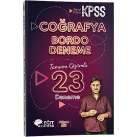 Mehmet Eğit - KPSS Lisans Önlisans Ortaöğretim Coğrafya Bordo 23 Deneme