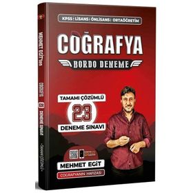 Mehmet Eğit - KPSS Lisans Önlisans Ortaöğretim Coğrafya Bordo 23 Deneme