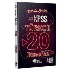 Mehmet Eğit Yayınları 2023 KPSS Türkçe Tamamı Çözümlü 20 Bordo Deneme Sınavı