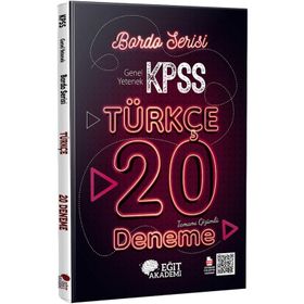 Mehmet Eğit Yayınları 2023 KPSS Türkçe Tamamı Çözümlü 20 Bordo Deneme Sınavı