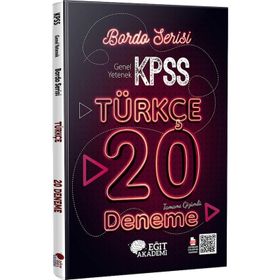 Mehmet Eğit Yayınları 2023 KPSS Türkçe Tamamı Çözümlü 20 Bordo Deneme Sınavı