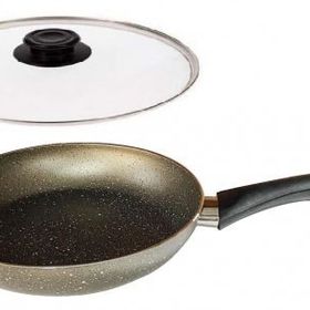Mehtap 26 cm Cam Kapaklı Granit Tava