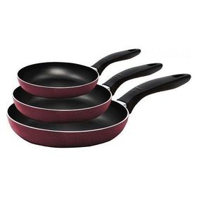 Mehtap 3'lü Bordo 18+22+26 cm Teflon Tava Seti