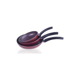 Mehtap 3'lü Bordo 18+22+26 cm Teflon Tava Seti