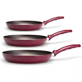 Mehtap 3'lü Bordo 18+22+26 cm Teflon Tava Seti