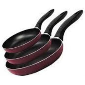 Mehtap 3'lü Mor 18+22+26 cm Teflon Tava Seti