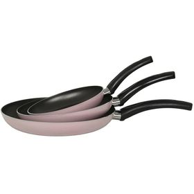 Mehtap 3'lü Pembe 18+22+26 cm Teflon Tava Seti