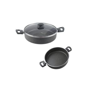 Mehtap Kuvars Granit 26 cm Gri Karnıyarık Tenceresi