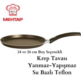 Mehtap Onyx Su Bazlı Teflon Yanmaz Yapışmaz 24 cm Krep Tavası
